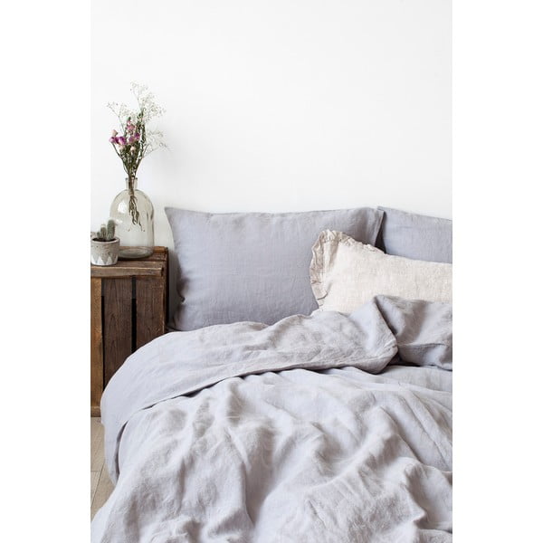 Светлосива ленена калъфка за възглавница , 70 x 90 cm - Linen Tales-image-2