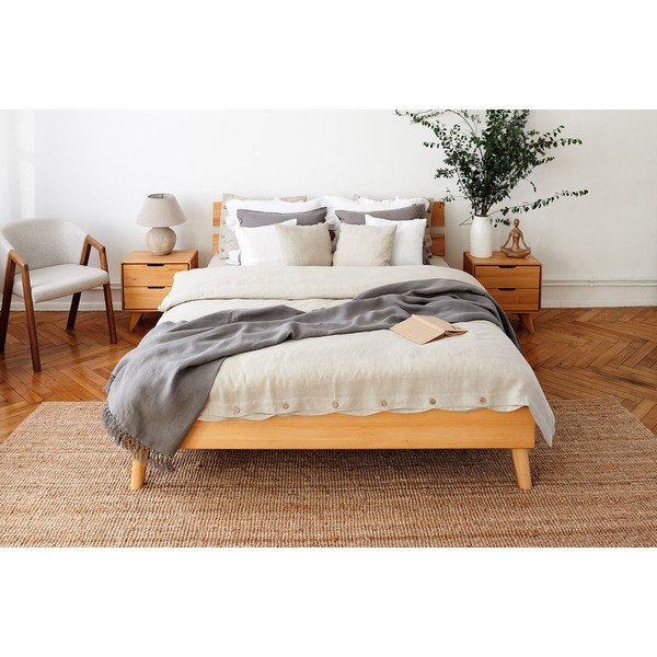 Двойно легло от букова дървесина 200x200 cm Greg 2 - The Beds-image-3