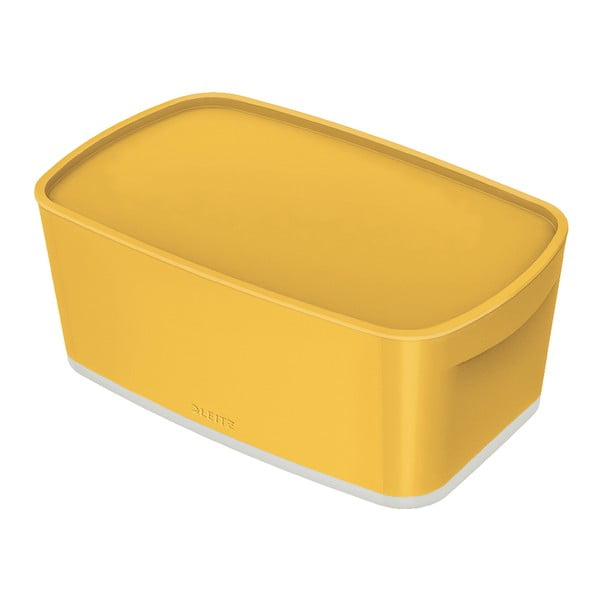 Жълта преносима кутия с капак Cosy Mailorder, обем 5 л MyBox Cosy - Leitz