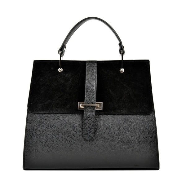 Черна кожена чанта Tarreno - Renata Corsi