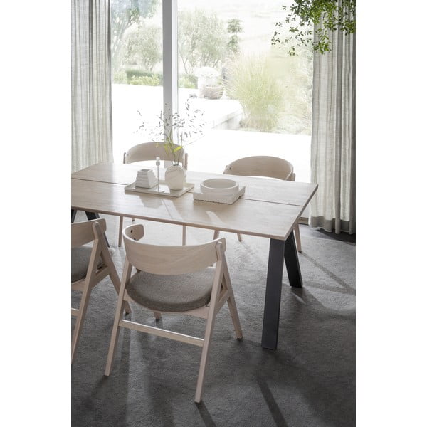 Сгъваема маса за хранене с дъбов плот 170x100 cm Carradale - Rowico-image-4