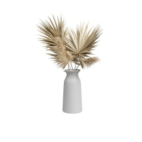 Бяла керамична ръчно изработена ваза (височина 30 cm) Bia – Artevasi-image-4