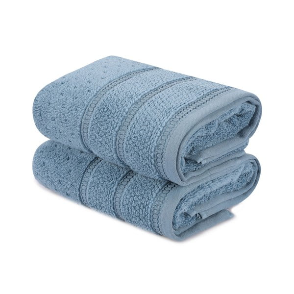 Комплект от 2 сини памучни кърпи , 50 x 90 cm Arella - Foutastic-image-2