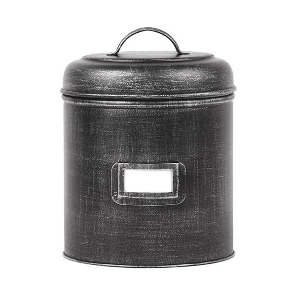 Черна метална кутия , ⌀ 19,5 cm - LABEL51