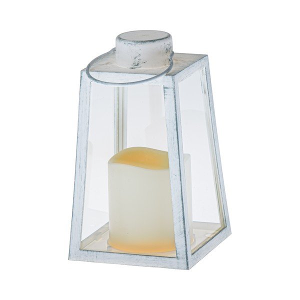 Бял LED фенер на батерии (височина 18 cm) – Dakls
