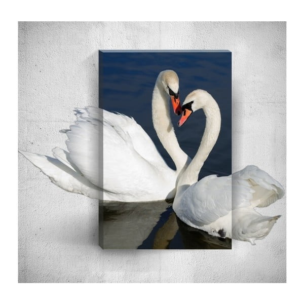 Nástěnný 3D obraz Mosticx Swans, 40 x 60 cm