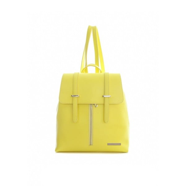 Žlutý kožený batoh Sofia Cardoni Angelica