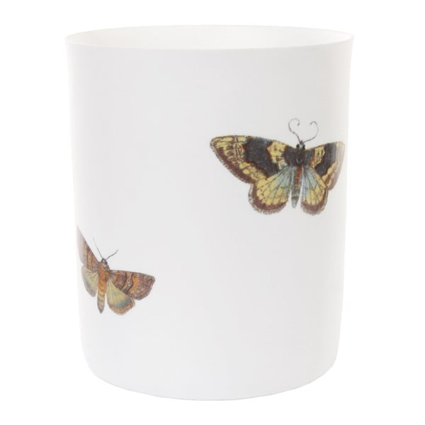 Porcelánový květináč s hnědými motýly SHISHI Butterfly, výška 16 cm