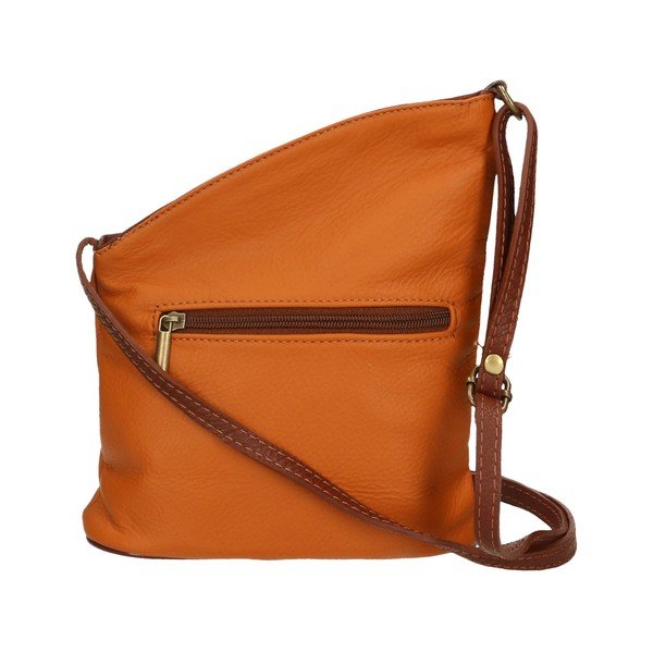 Кафява кожена чанта в цвят коняк Garturo - Chicca Borse-image-1