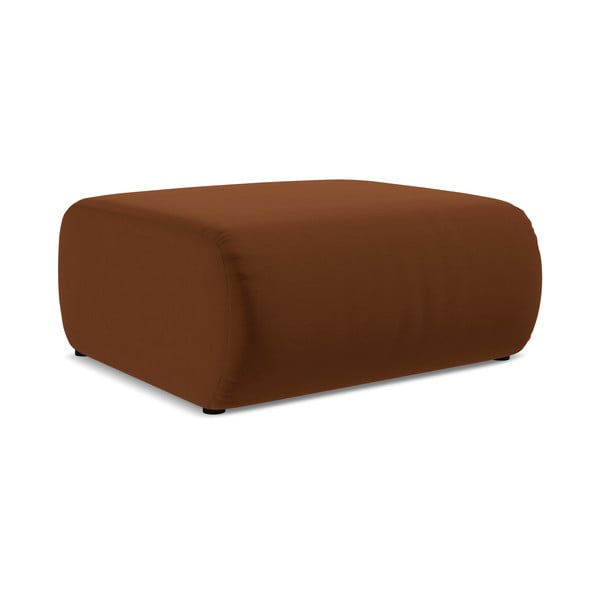 Оранжева/кафява кадифена табуретка Ekahi – Makamii-image-2