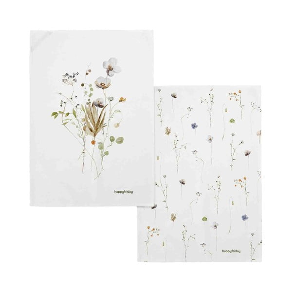 Памучни кърпи в комплект от 2 броя 50x70 cm Ikebana - Happy Friday