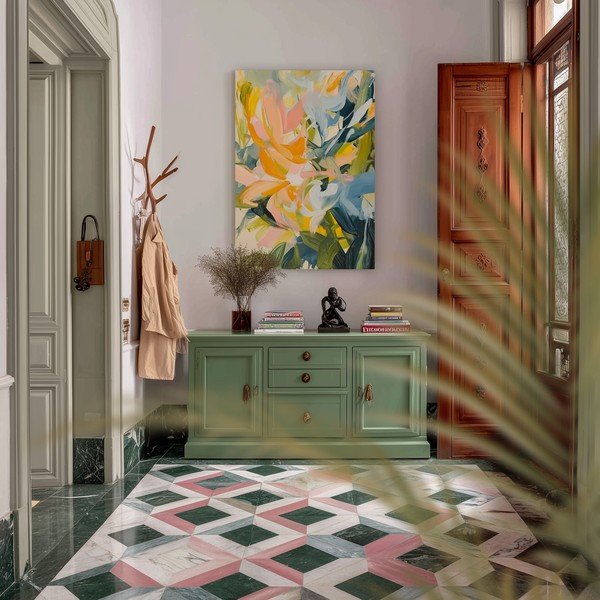 Печатна върху платно картина 70x100 cm Floral Gust – Styler-image-1