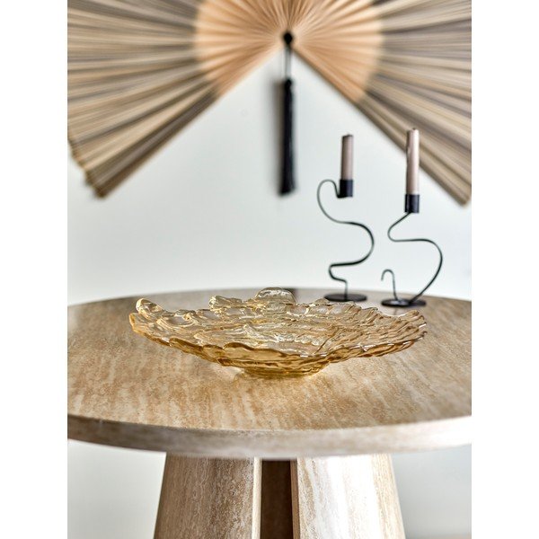 Бежова стъклена купа ø 38,5 cm Asimi – Bloomingville-image-1