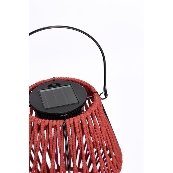 Червен  LED фенер със соларен панел (височина 17 cm) Juny – Yes Everyday-image-2