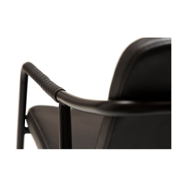 Черно кресло от изкуствена кожа Boto - DAN-FORM Denmark-image-1