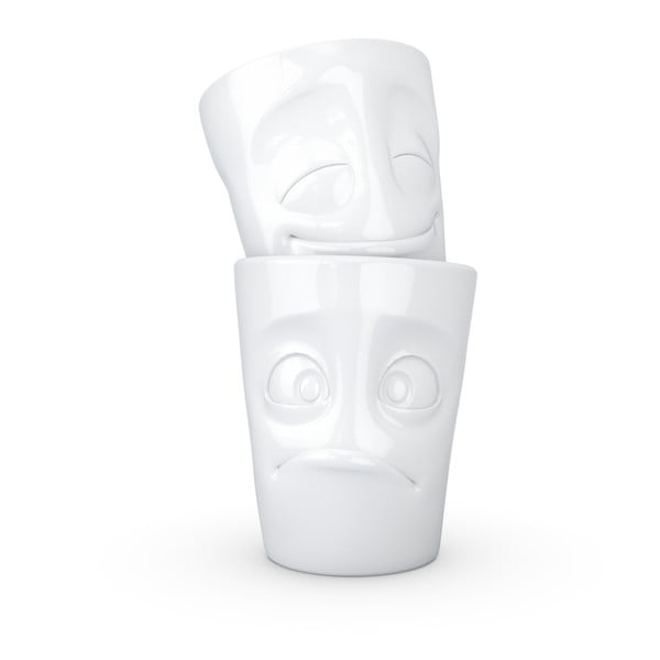 Комплект от 2 бели порцеланови чаши Cheery & Baffled - 58products-image-1