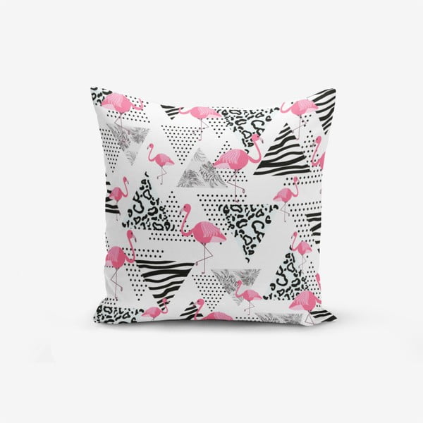 Калъфка за възглавница от памучна смес с точки Фламинго, 45 x 45 cm - Minimalist Cushion Covers