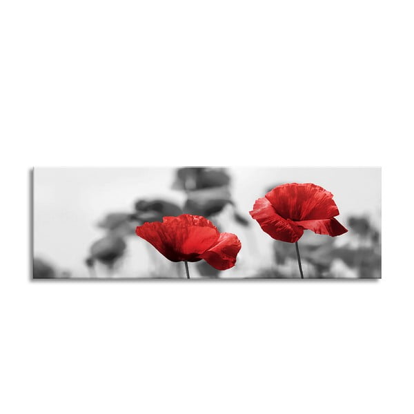 Картина "Глас" , 50 x 125 cm Red Poppy - Styler