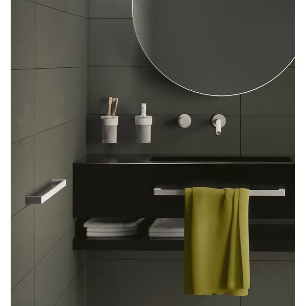 Бяла стенна стъклена чаша за четки за зъби Gedy Pirenei – Sapho-image-1