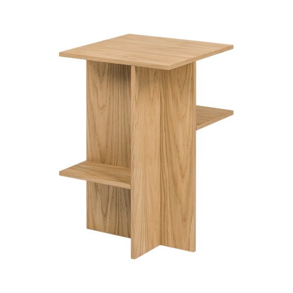 Нощно шкафче от декор от дъб  с рафтове в естествен цвят Atik – noo.ma-image-4