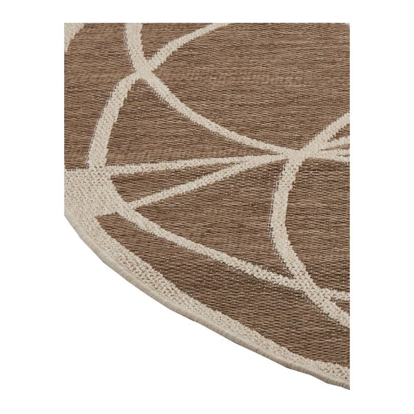 Кафяв килим за открито , ø 194 cm Tondo - Floorita-image-1