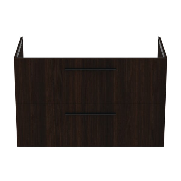 Тъмнокафяв стенен шкаф за мивка от декор от дъб  100x63 cm i.Life B – Ideal Standard-image-2