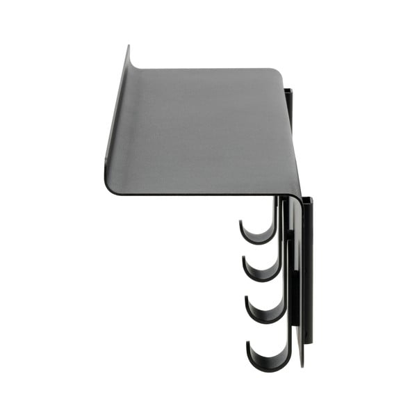 Черна стоманена стенна закачалка с рафт 11,5 cm A-Hallway – Zone-image-4