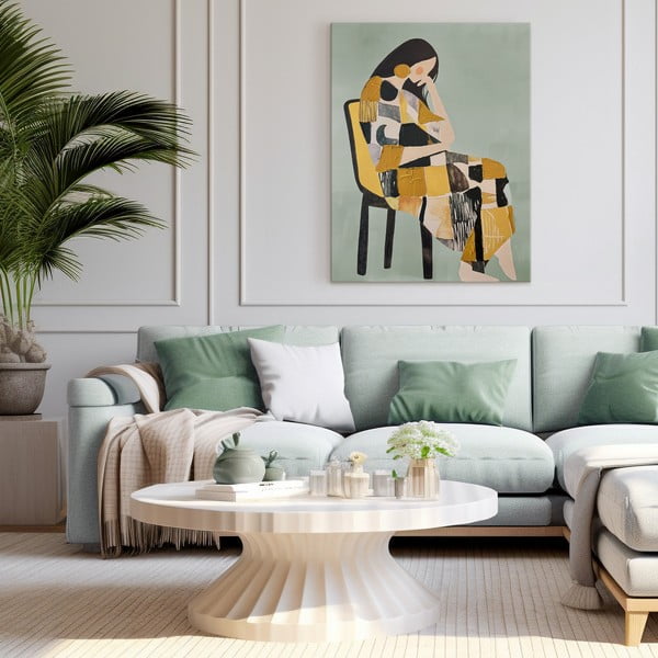 Картина с ръчно изрисувани елементи 70x100 cm Penelope – Styler-image-4