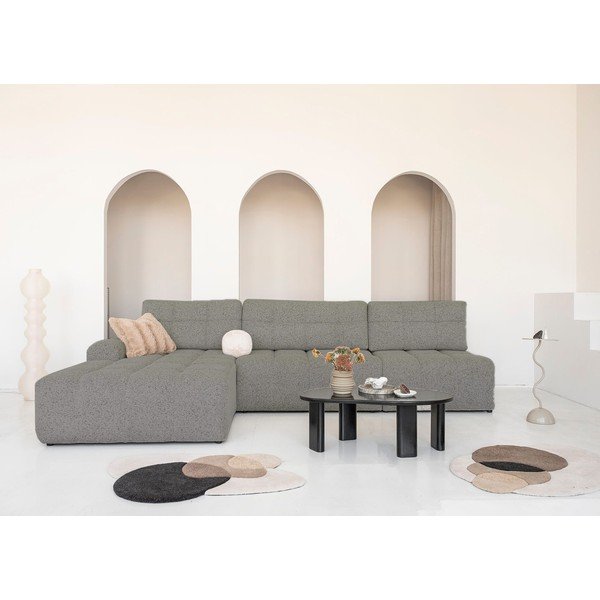 Светлокафяв разтегателен модулен ъглов диван с място за съхранение (ляв ъгъл) Lulu – Miuform-image-1