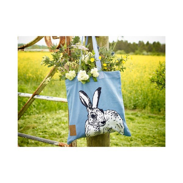 Modrá bavlněná plátěná taška Creative Tops Wild Hare-image-1