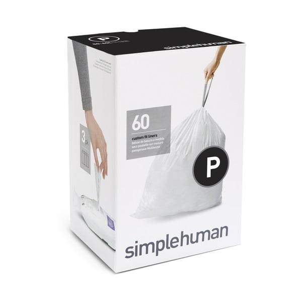 Изтеглящи се торби за боклук 60 бр. 60 l P – simplehuman
