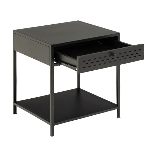 Черно нощно шкафче Newcastle - Actona-image-3