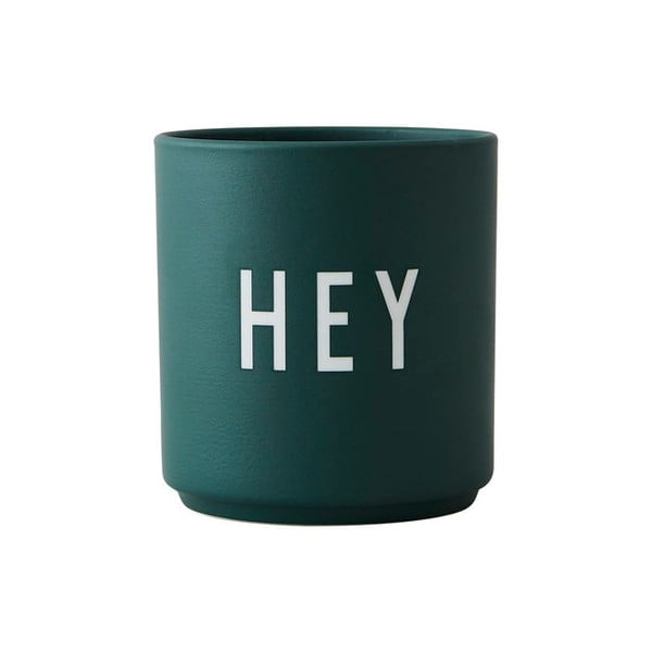 Тъмнозелена порцеланова чаша 300 ml Hey – Design Letters