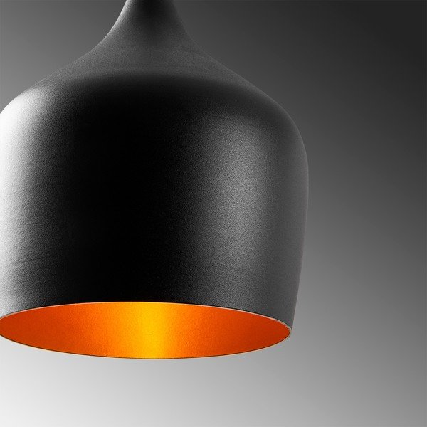 Черно висящо осветително тяло с метален абажур ø 22 cm Dodo – Opviq lights-image-4