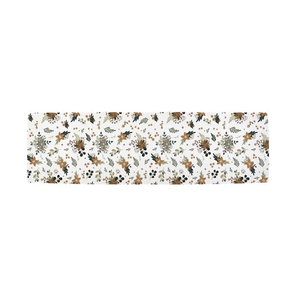 Памучна покривка с коледен мотив 40x140 cm Festive Flowers – Butter Kings