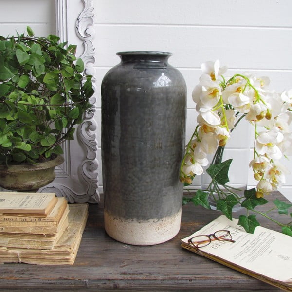 Váza Grey Antique Raw, 21x47 cm