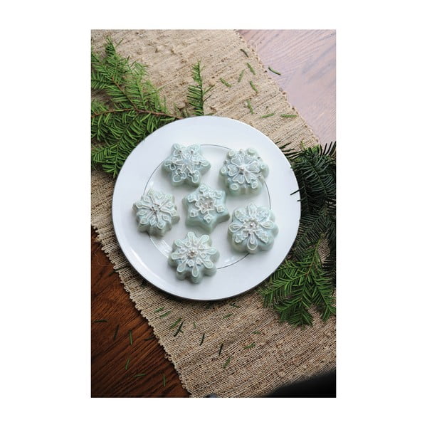 Форма за 6 мини торти в сребрист цвят , 700 ml Snowflakes - Nordic Ware-image-2