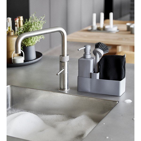 Сива пластмасова/силиконова стойка за перилни препарати Singles – Zone-image-1