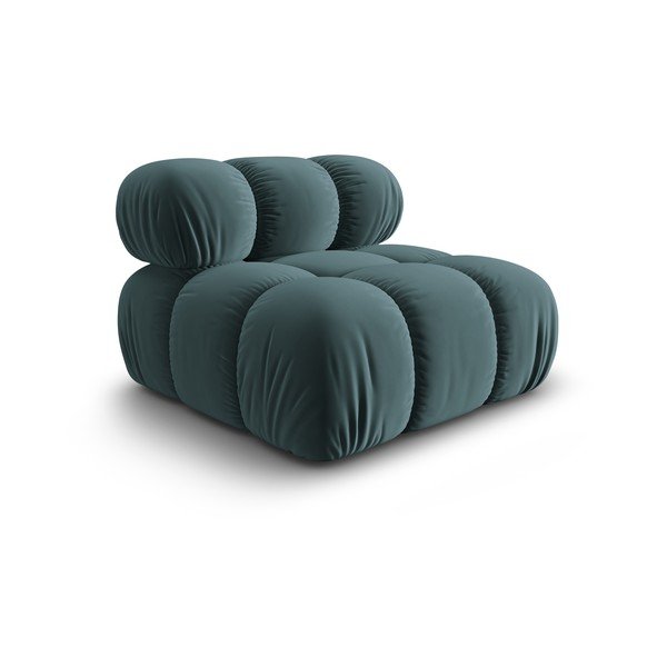 Кадифен модул за диван в цвят петрол (централна част) Bellis - Micadoni Home-image-3