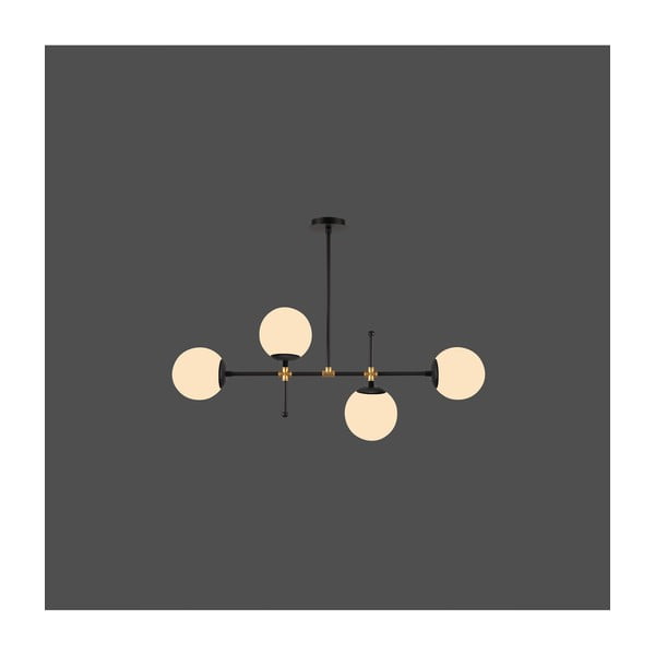 Черно висящо осветително тяло, височина 57 cm Kruva - Squid Lighting-image-1