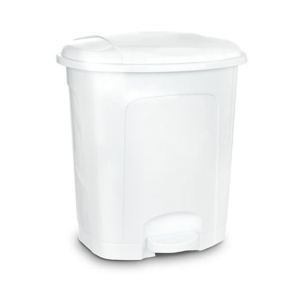 Бяло пластмасово кошче за боклук с педал 3 l – Orion