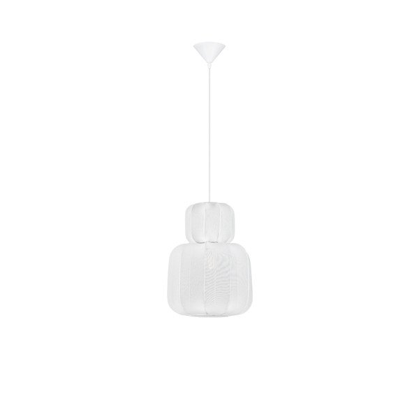 Текстилно висящо осветително тяло в матово бял цвят ø 28 cm Delina – Nova Luce