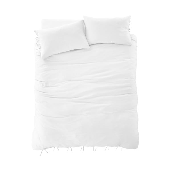 Бяло единично  муселиново спално бельо 135x200 cm Afra – Pineapple Elephant-image-2