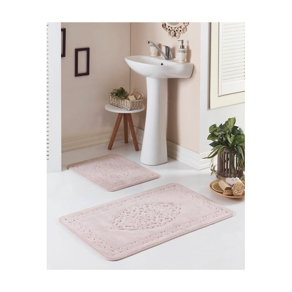 Комплект от 2 лилави килимчета за баня Osmanli - Unknown