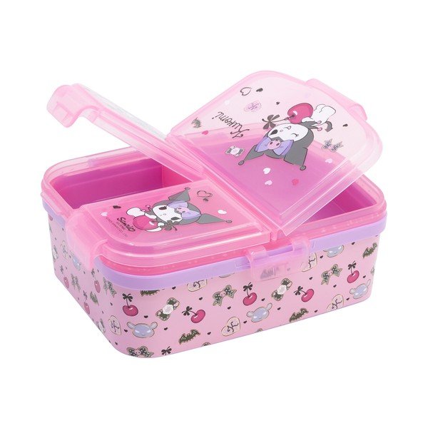 Розова пластмасова детска кутия за храна Kuromi – STOR-image-1