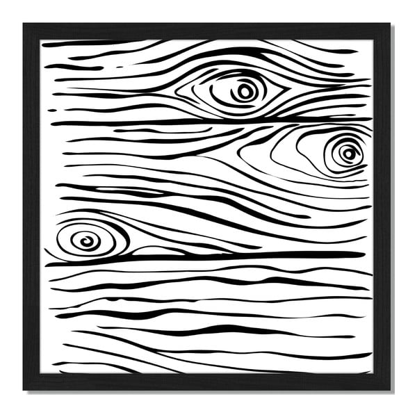 Obraz v rámu Liv Corday Provence Wood Black & White, 40 x 40 cm