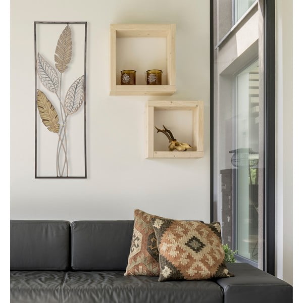 Декорация за стена в златно, 30,5 x 91 cm Foglie - Mauro Ferretti-image-1