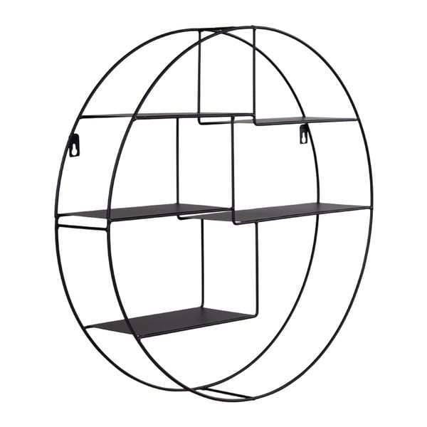 Черен двуетажен метален рафт Genk - House Nordic-image-1