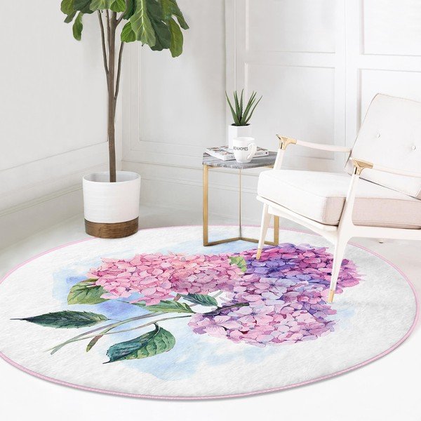 Кръгъл килим подходящ за пране и за прахосмукачки роботи ø 100 cm Comfort – Mila Home-image-2