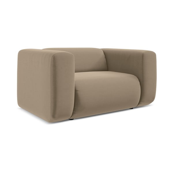 Бежово кадифено кресло Ekahi – Makamii